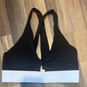 Fabletics Black and White Sports Bra